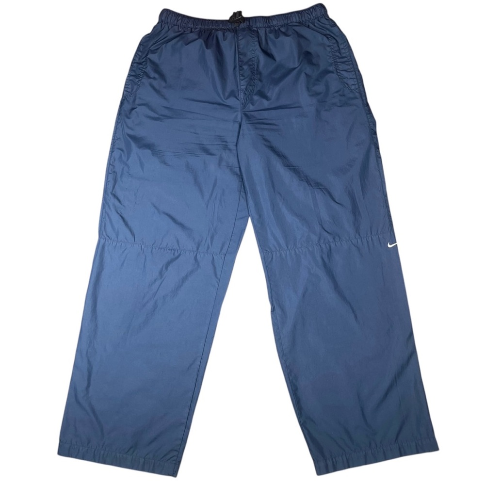 Vtg Y2K Nike Men’s Blue Wide Leg Windbreaker Track Sweatpants Sz XL